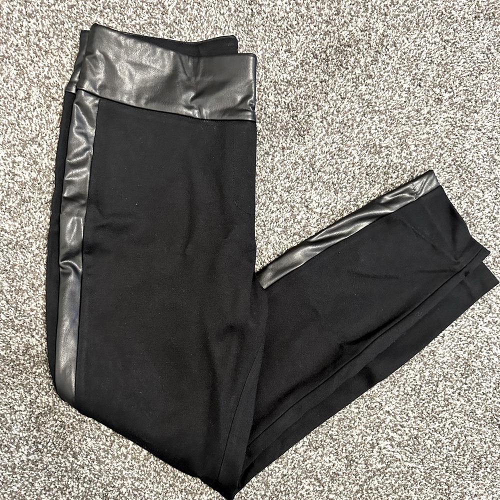 Express Legging Pants with faux leather trim